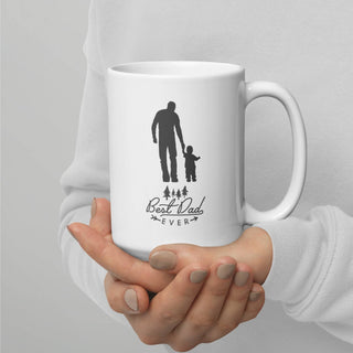 Weiße, glänzende Tasse - Best dad ever