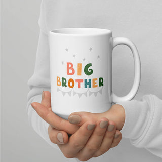 Weiße, glänzende Tasse - Big brother